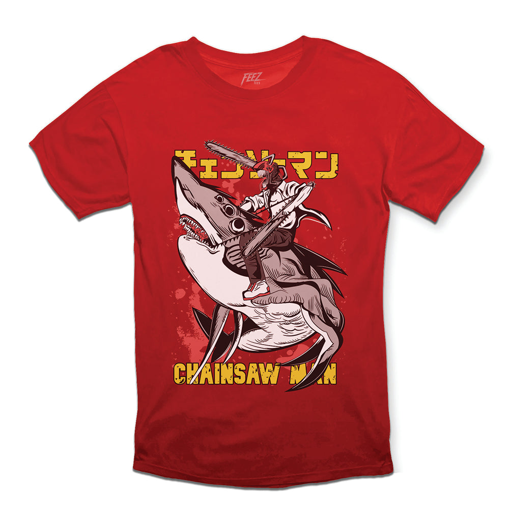 Chainsaw Man Shark Ride Tee