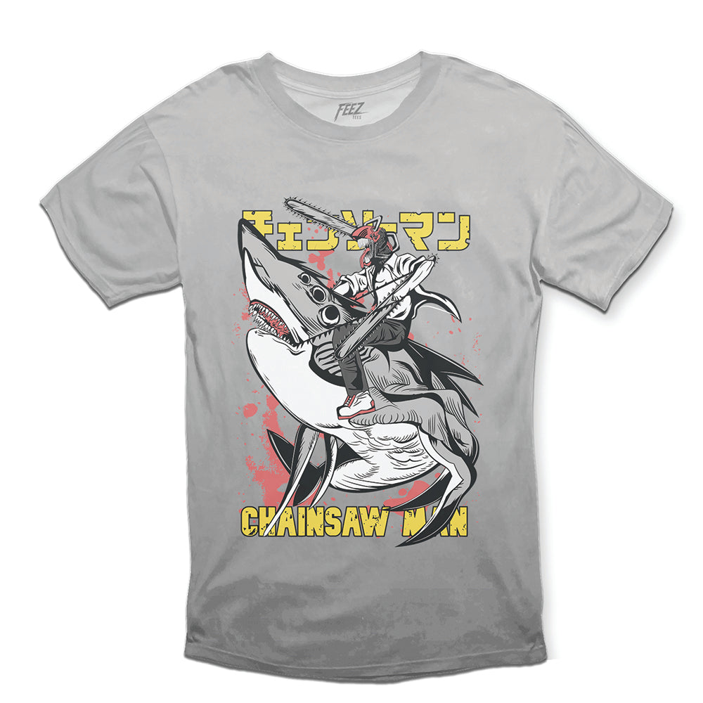 Chainsaw Man Shark Ride Tee